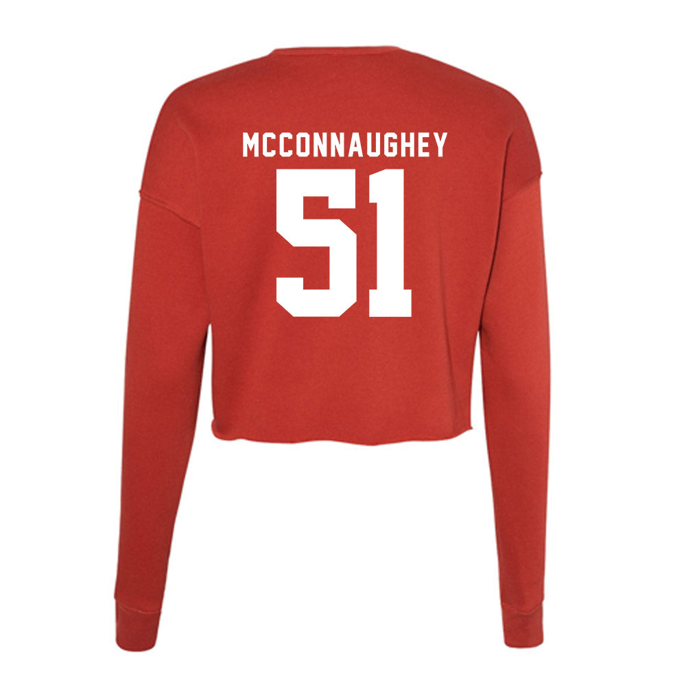 Nebraska - NCAA Baseball : Mason McConnaughey - Women's Cropped Crew Fleece-1