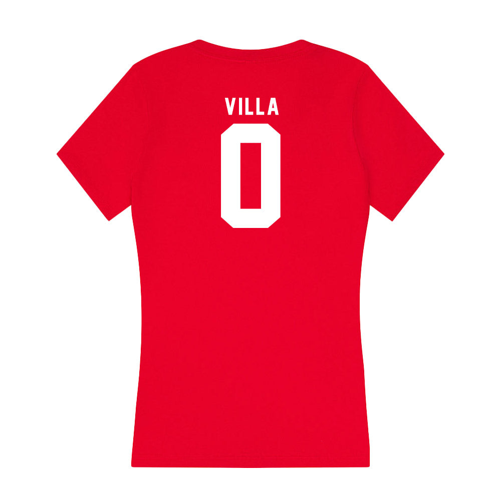 Nebraska - NCAA Women's Soccer : Cece Villa - Women's V-Neck T-Shirt-1