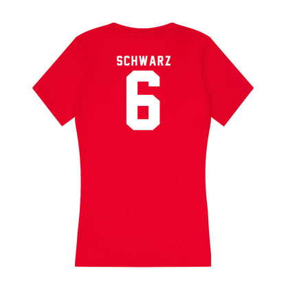 Nebraska - NCAA Women's Soccer : Abbey Schwarz - Women's V-Neck T-Shirt-1