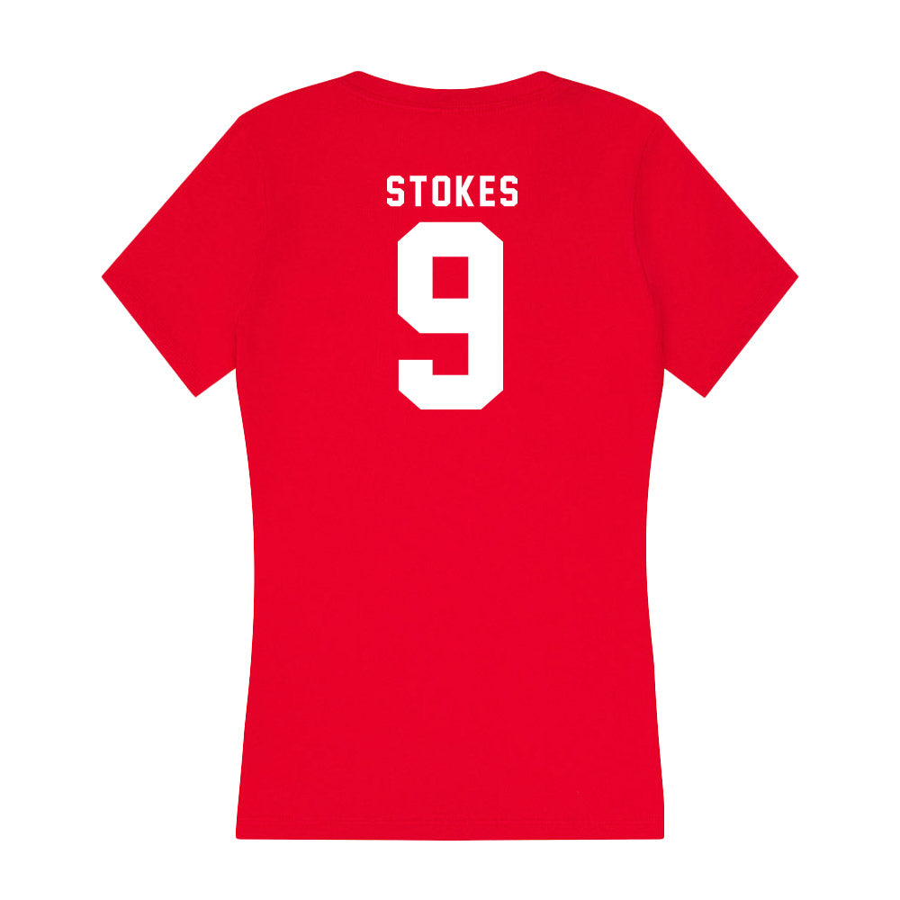 Nebraska - NCAA Men's Soccer : Rhett Stokes - Women's V-Neck T-Shirt-1