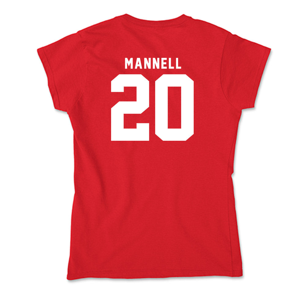 Nebraska - NCAA Baseball : Kevin Mannell - Soft Style Women’s T-Shirt-1