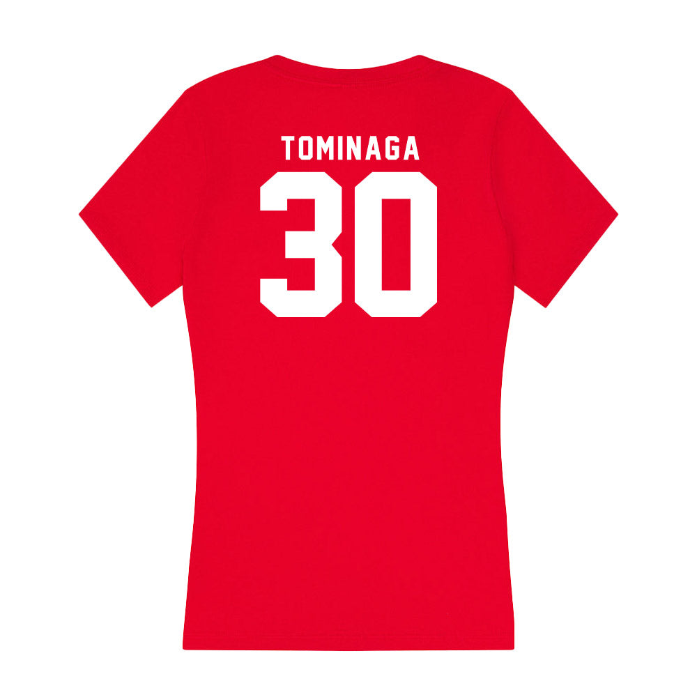 Nebraska - NCAA Men's Basketball : Keisei Tominaga - Women's V-Neck T-Shirt-1