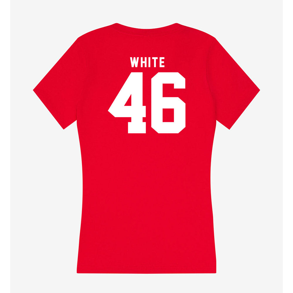 Nebraska - NCAA Baseball : Aiden White - Women's V-Neck T-Shirt-1