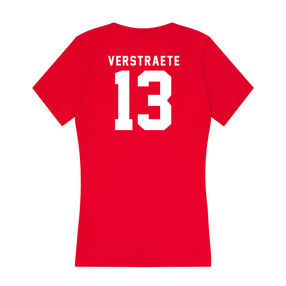 Nebraska - NCAA Women's Bowling : Kayla Verstraete - Women's V-Neck T-Shirt-1