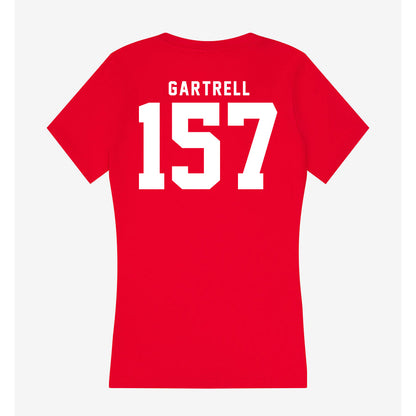 Nebraska - NCAA Wrestling : Dez Gartrell - Women's V-Neck T-Shirt-1