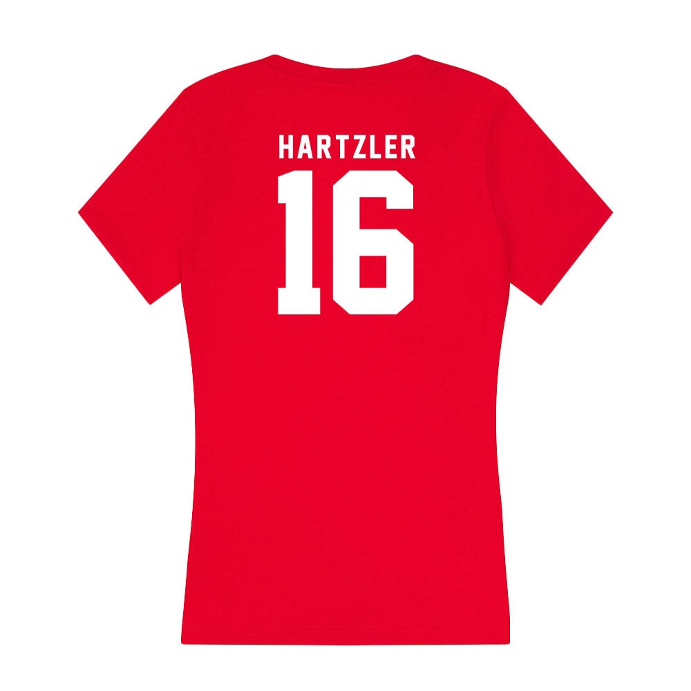 Nebraska - NCAA Women's Bowling : Brenna Hartzler - Women's V-Neck T-Shirt-1