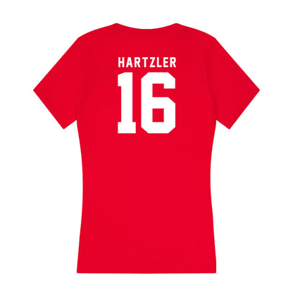 Nebraska - NCAA Women's Bowling : Brenna Hartzler - Women's V-Neck T-Shirt-1