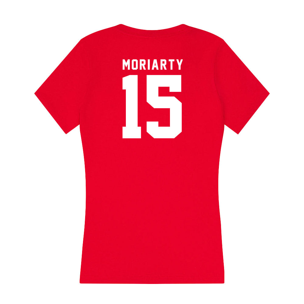 Nebraska - NCAA Women's Basketball : Kendall Moriarty - Women's V-Neck T-Shirt-1