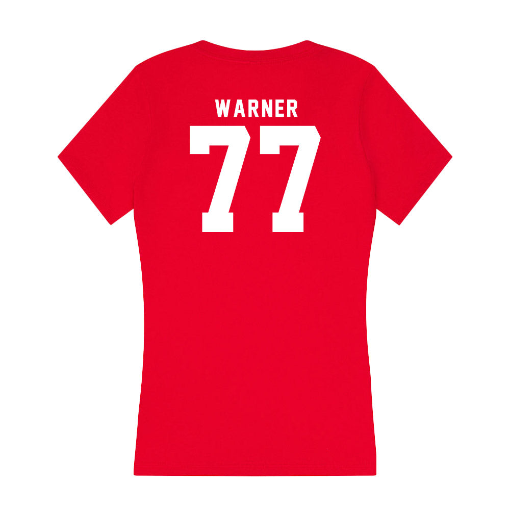 Nebraska - NCAA Softball : Haidyn Warner - Women's V-Neck T-Shirt-1