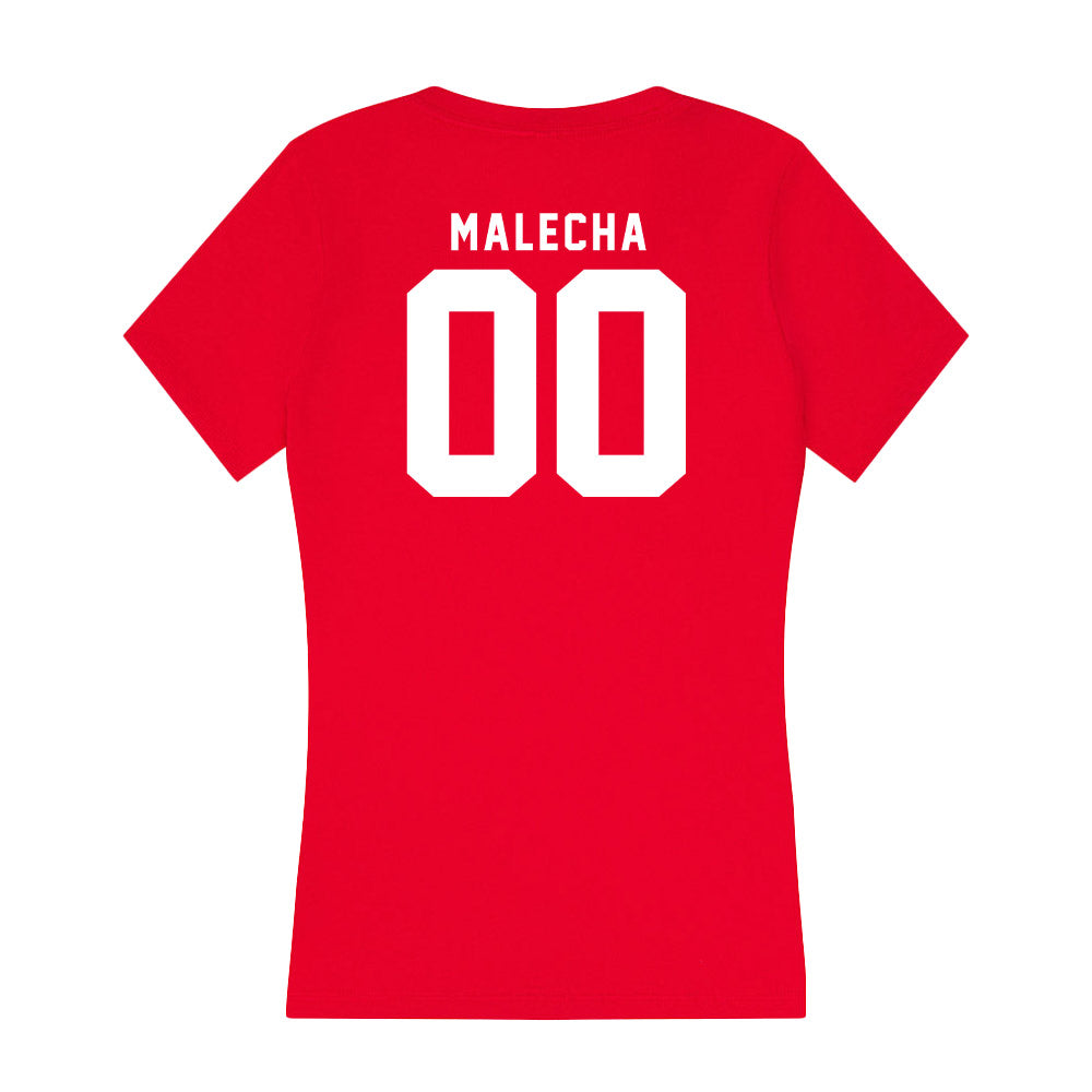 Nebraska - NCAA Softball : Mckinley Malecha - Women's V-Neck T-Shirt-1