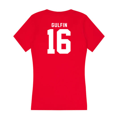 Nebraska - NCAA Softball : Elisa Gulfin - Women's V-Neck T-Shirt-1