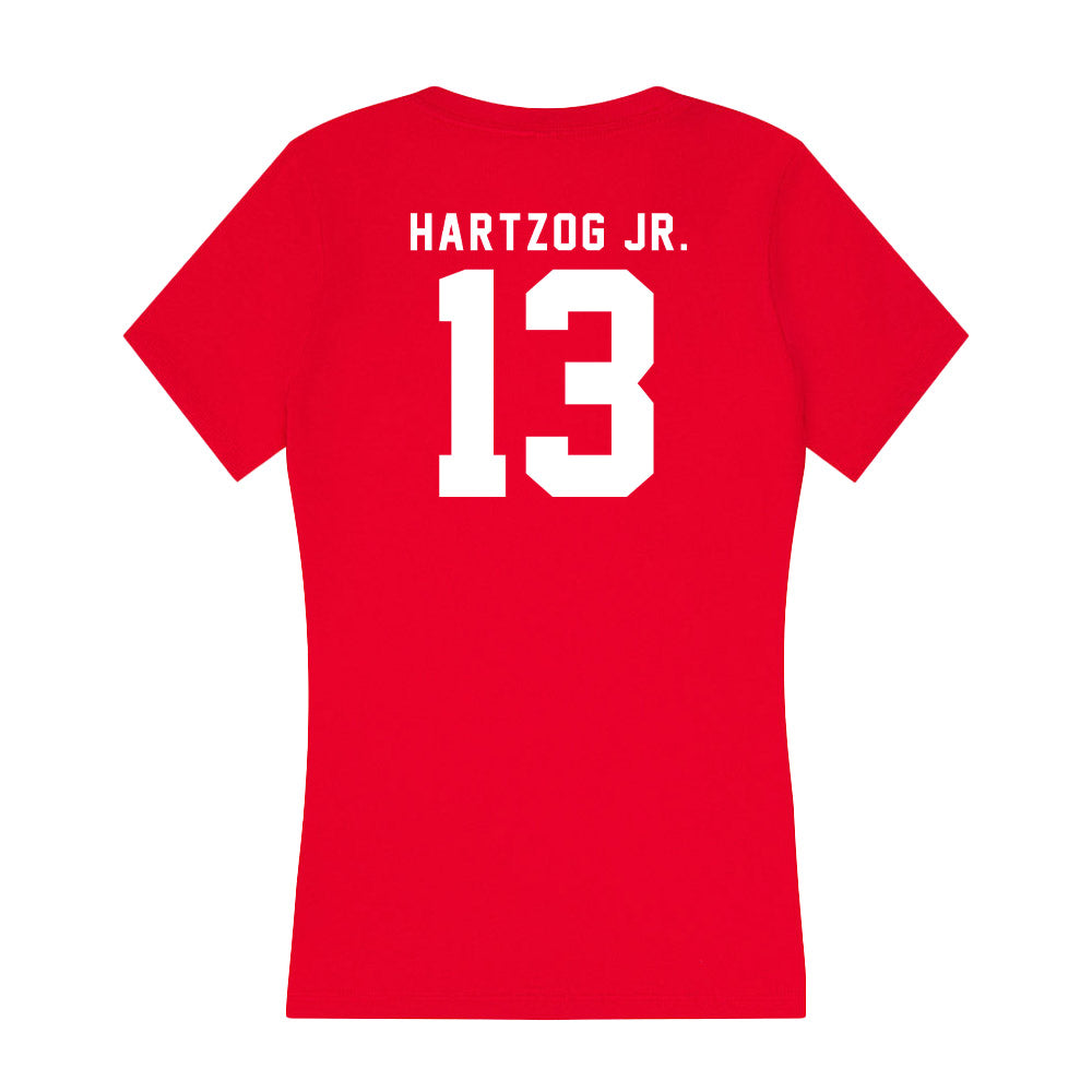 Nebraska - NCAA Football : Malcolm Hartzog Jr. - Women's V-Neck T-Shirt-1