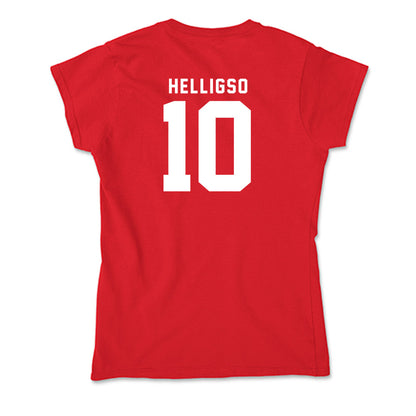 Nebraska - NCAA Baseball : Hogan Helligso - Soft Style Women’s T-Shirt-1