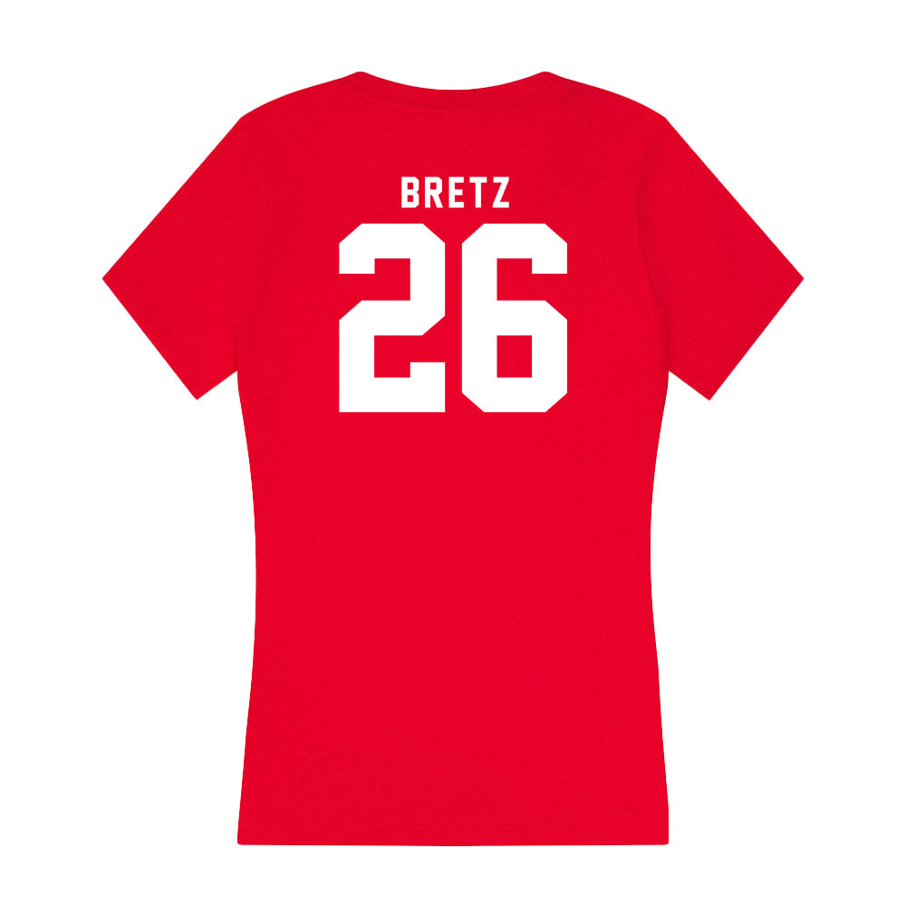 Nebraska - NCAA Football : Koby Bretz - Women's V-Neck T-Shirt-1