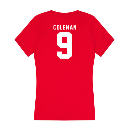 Nebraska - NCAA Men's Basketball : Jarron Coleman - Women's V-Neck T-Shirt-1