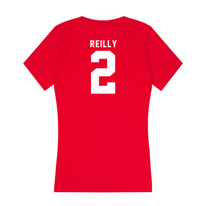 Nebraska - NCAA Women's Volleyball : Bergen Reilly - Women's V-Neck T-Shirt-1