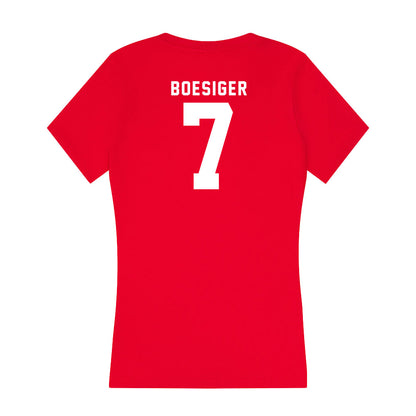 Nebraska - NCAA Women's Volleyball : Maisie Boesiger - Women's V-Neck T-Shirt-1