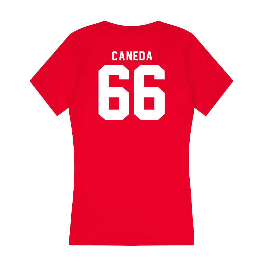 Nebraska - NCAA Softball : Katelyn Caneda - Women's V-Neck T-Shirt-1