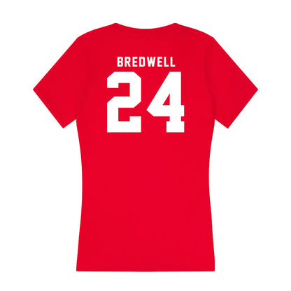 Nebraska - NCAA Softball : Ava Bredwell - Women's V-Neck T-Shirt-1