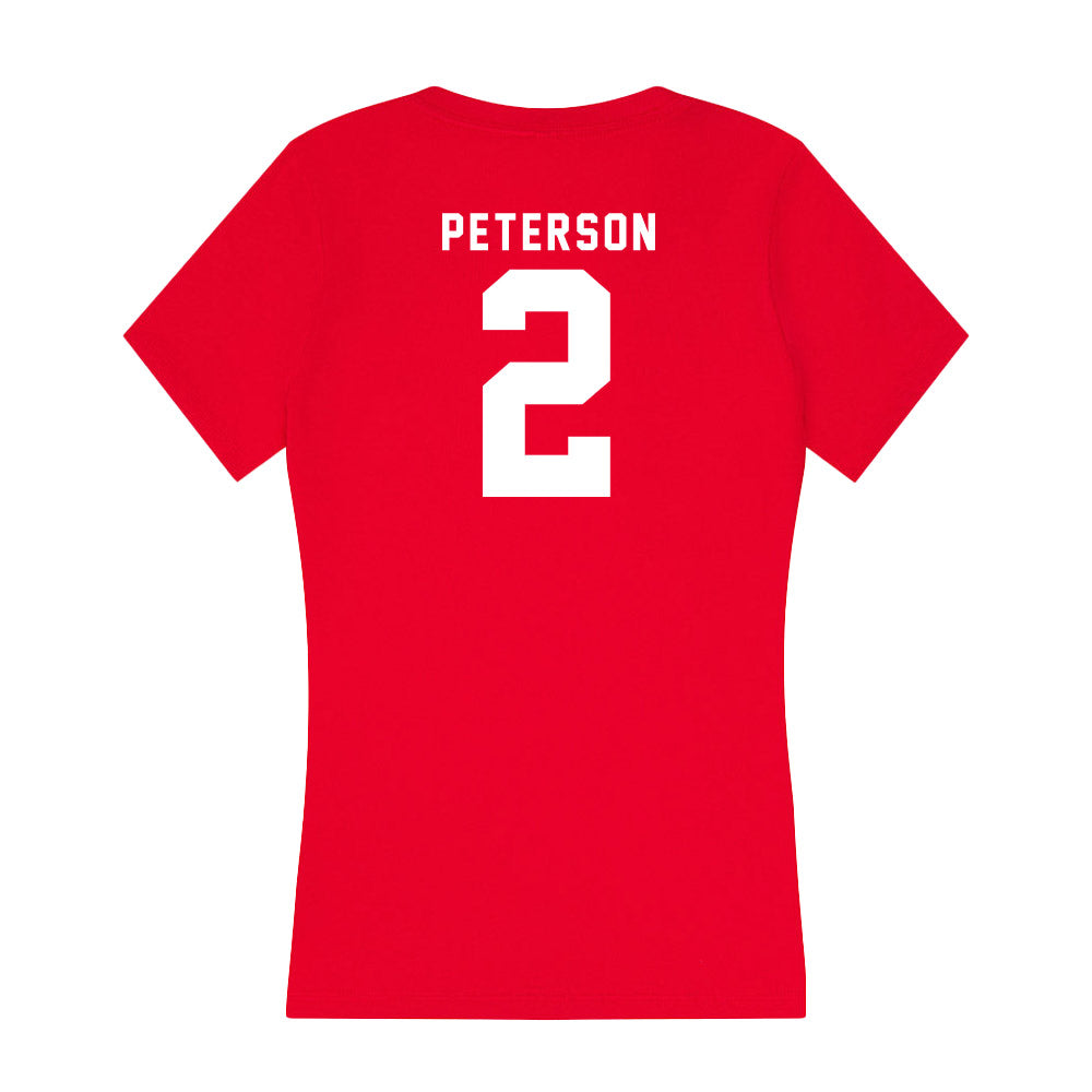 Nebraska - NCAA Women's Soccer : Haley Peterson - Women's V-Neck T-Shirt-1