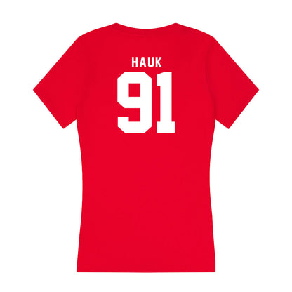 Nebraska - NCAA Women's Soccer : Sami Hauk - Women's V-Neck T-Shirt-1