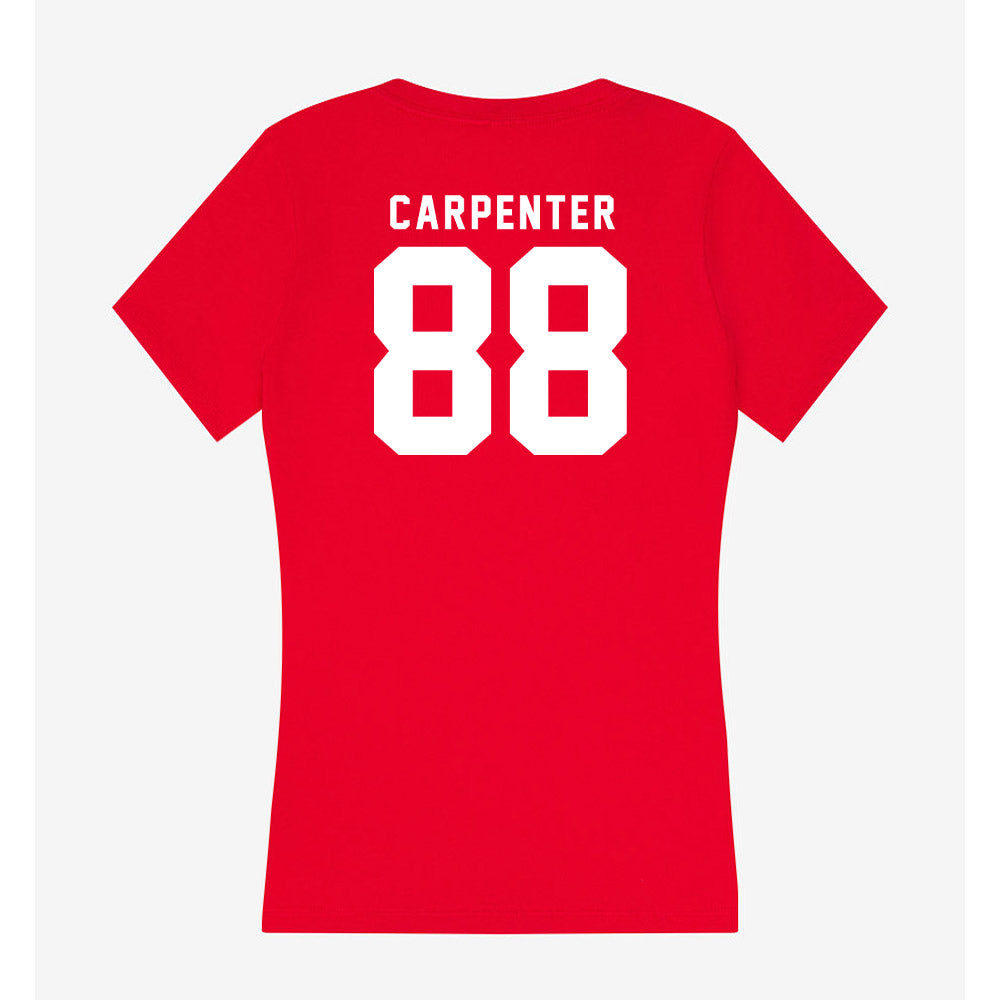 Nebraska - NCAA Football : Jackson Carpenter - Women's V-Neck T-Shirt-1