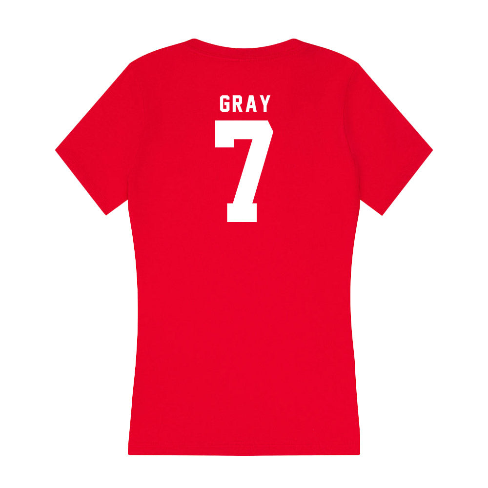 Nebraska - NCAA Softball : Sydney Gray - Women's V-Neck T-Shirt-1