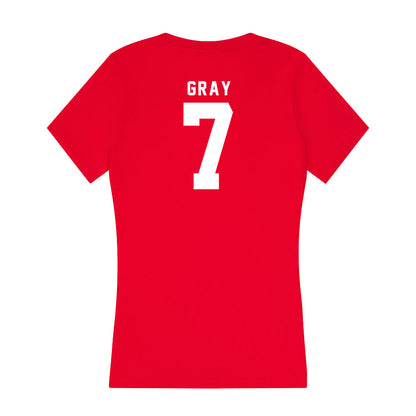 Nebraska - NCAA Softball : Sydney Gray - Women's V-Neck T-Shirt-1