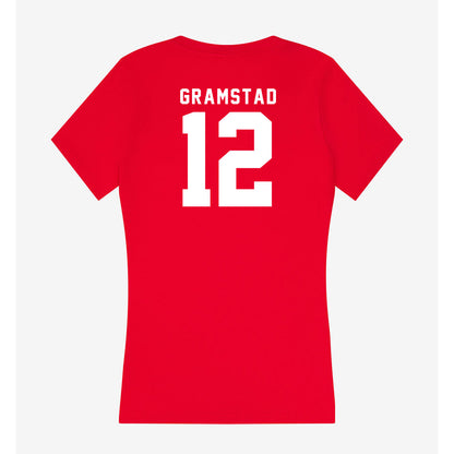 Nebraska - NCAA Football : Jalyn Gramstad - Women's V-Neck T-Shirt-1