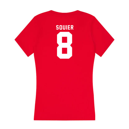 Nebraska - NCAA Softball : Abbie Squier - Women's V-Neck T-Shirt-1