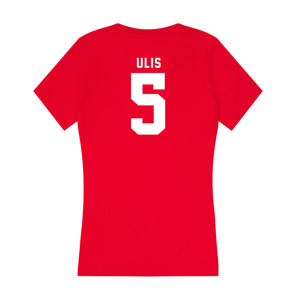 Nebraska - NCAA Men's Basketball : Ahron Ulis - Women's V-Neck T-Shirt-1