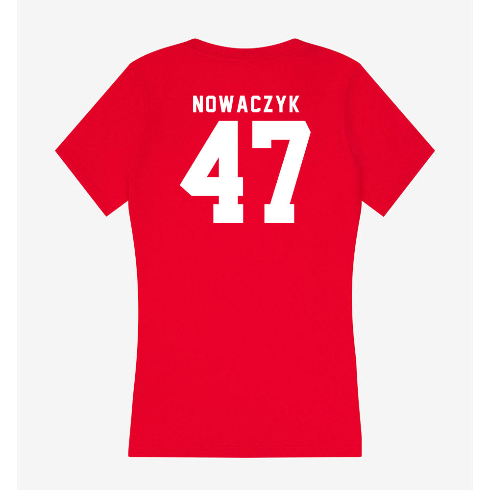Nebraska - NCAA Baseball : Colin Nowaczyk - Women's V-Neck T-Shirt-1