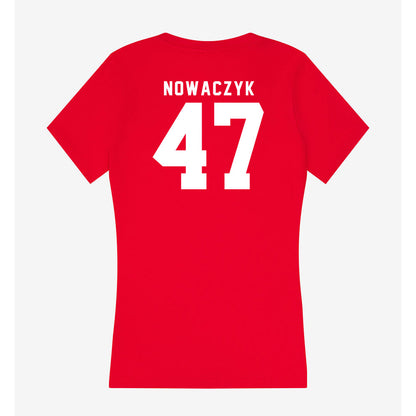 Nebraska - NCAA Baseball : Colin Nowaczyk - Women's V-Neck T-Shirt-1