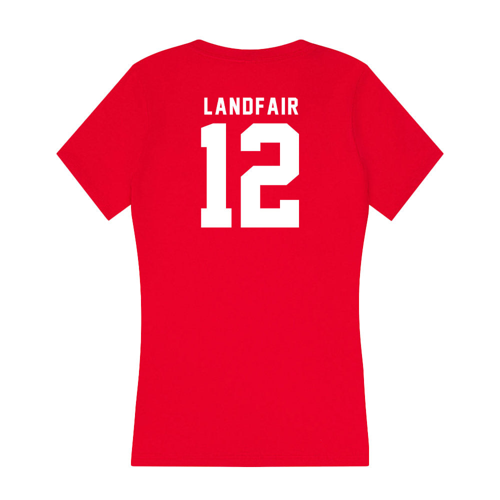 Nebraska - NCAA Women's Volleyball : Taylor Landfair - Women's V-Neck T-Shirt-1