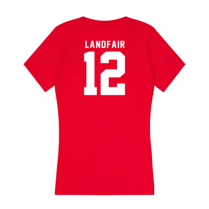 Nebraska - NCAA Women's Volleyball : Taylor Landfair - Women's V-Neck T-Shirt-1