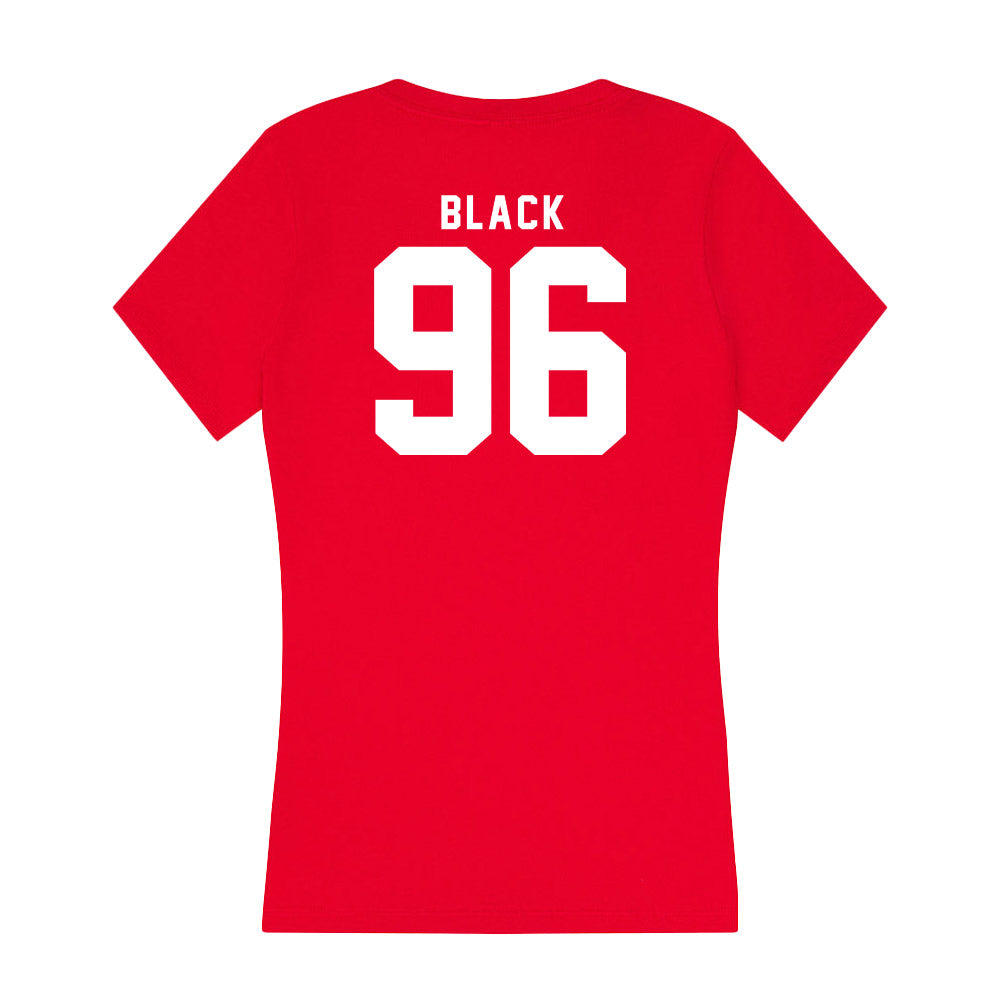 Nebraska - NCAA Football : Leslie Black - Women's V-Neck T-Shirt-1