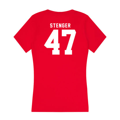 Nebraska - NCAA Football : Gage Stenger - Women's V-Neck T-Shirt-1