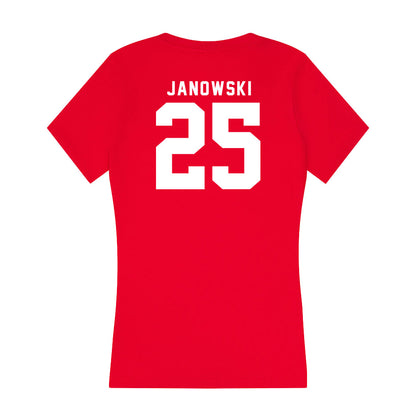 Nebraska - NCAA Men's Basketball : Nick Janowski - Women's V-Neck T-Shirt-1