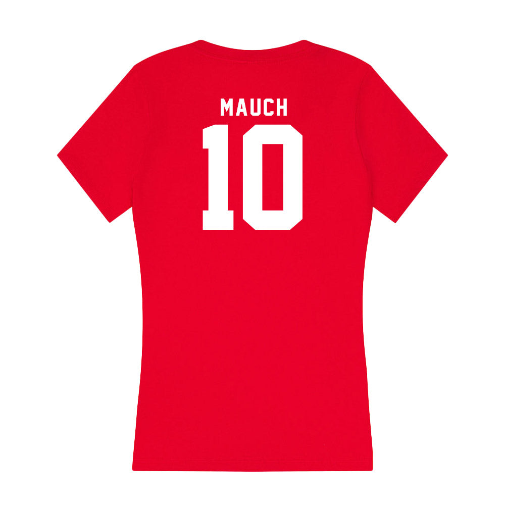 Nebraska - NCAA Women's Volleyball : Olivia Mauch - Women's V-Neck T-Shirt-1