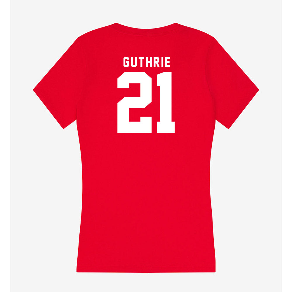 Nebraska - NCAA Football : Rex Guthrie - Women's V-Neck T-Shirt-1