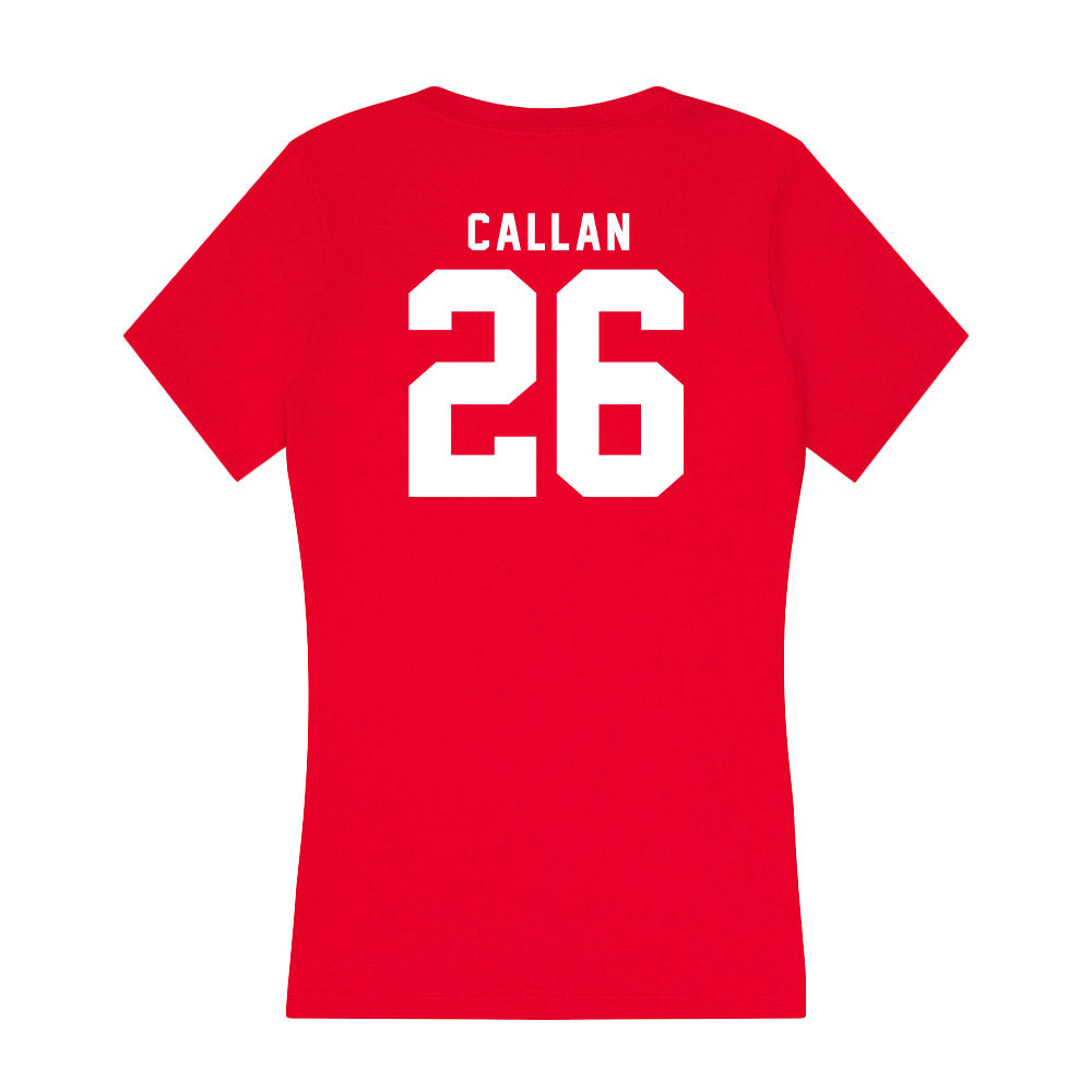 Nebraska - NCAA Women's Bowling : Anna Callan - Women's V-Neck T-Shirt-1