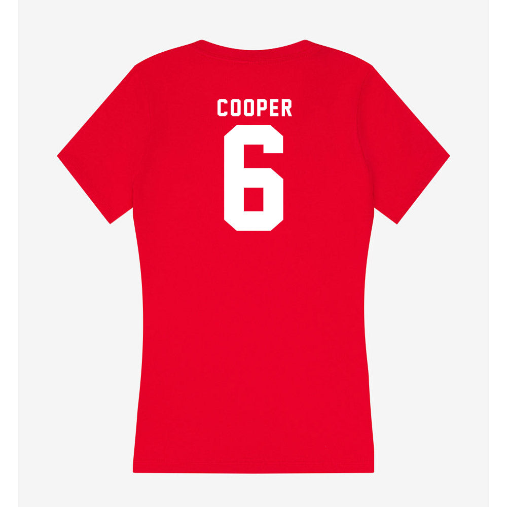 Nebraska - NCAA Men's Basketball : Will Cooper - Women's V-Neck T-Shirt-1