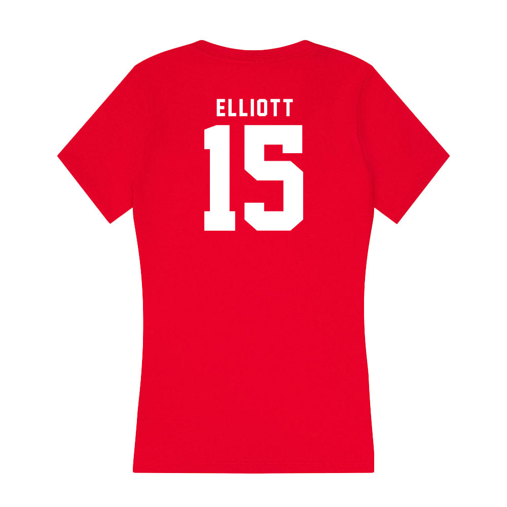 Nebraska - NCAA Women's Bowling : Crystal Elliott - Women's V-Neck T-Shirt-1