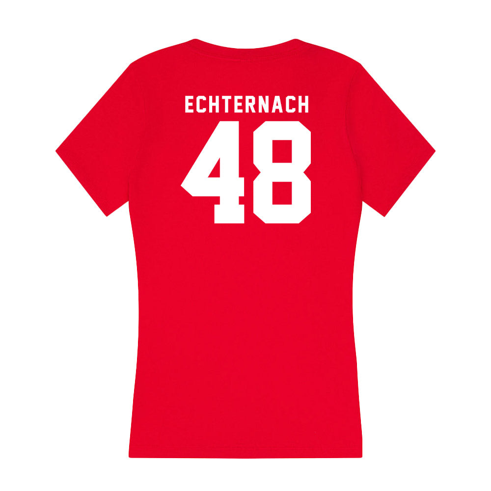 Nebraska - NCAA Football : Cayden Echternach - Women's V-Neck T-Shirt-1