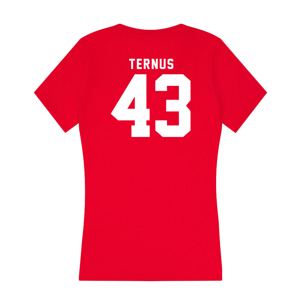 Nebraska - NCAA Football : Landon Ternus - Women's V-Neck T-Shirt-1