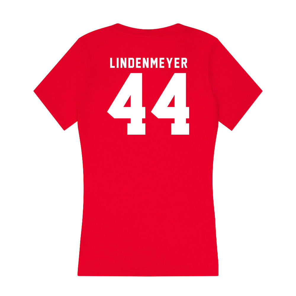 Nebraska - NCAA Football : Luke Lindenmeyer - Women's V-Neck T-Shirt-1