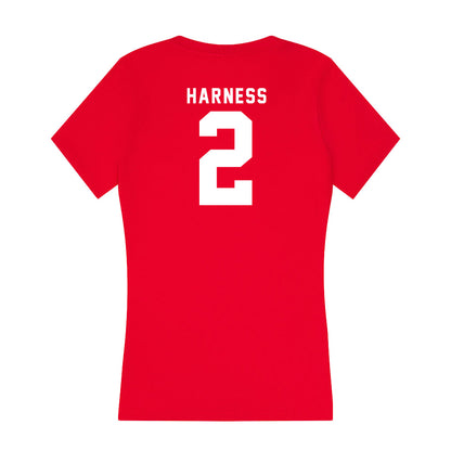 Nebraska - NCAA Softball : Sarah Harness - Women's V-Neck T-Shirt-1