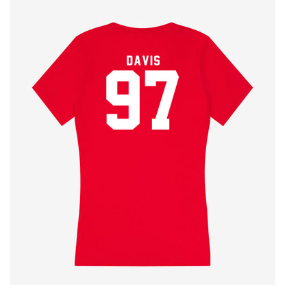 Nebraska - NCAA Football : Keona Davis - Women's V-Neck T-Shirt-1
