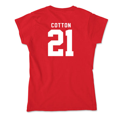 Nebraska - NCAA Baseball : Jaron Cotton - Soft Style Women’s T-Shirt-1