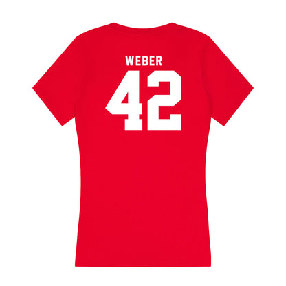 Nebraska - NCAA Women's Soccer : Sarah Weber - Women's V-Neck T-Shirt-1